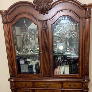 Antique wood china closet